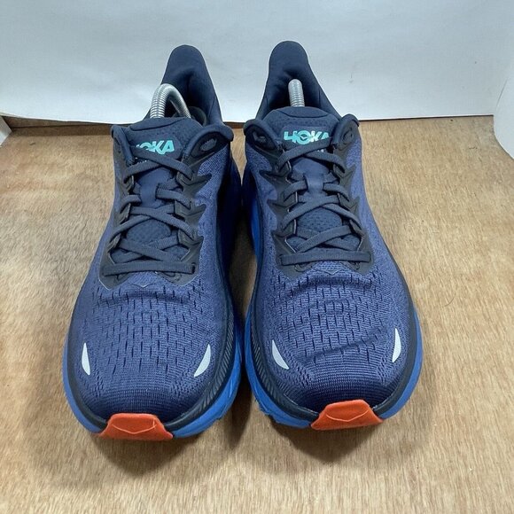 Hoka One One Clifton 8 Men Size 10 D Blue Athletic Running Shoes - Picture 2 of 9